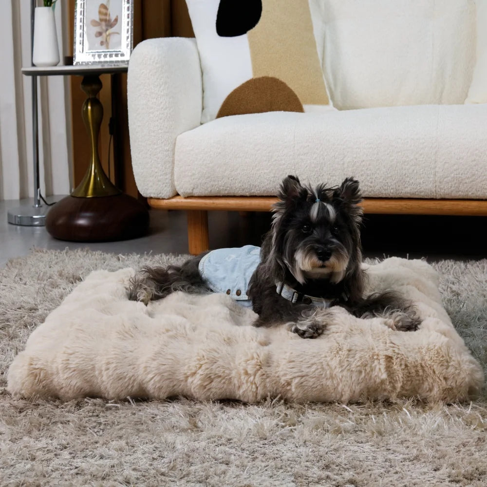 Ultra Plush Dog Bed Soft  Cushion  Washable Mat