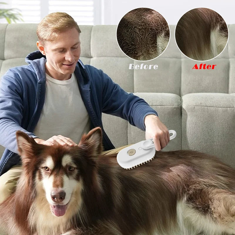 Pet Steam  Cat and Dog Brush Cleaning