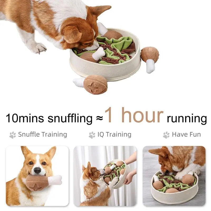 Dog Sniffing Toy Funny Chicken Leg Bucket