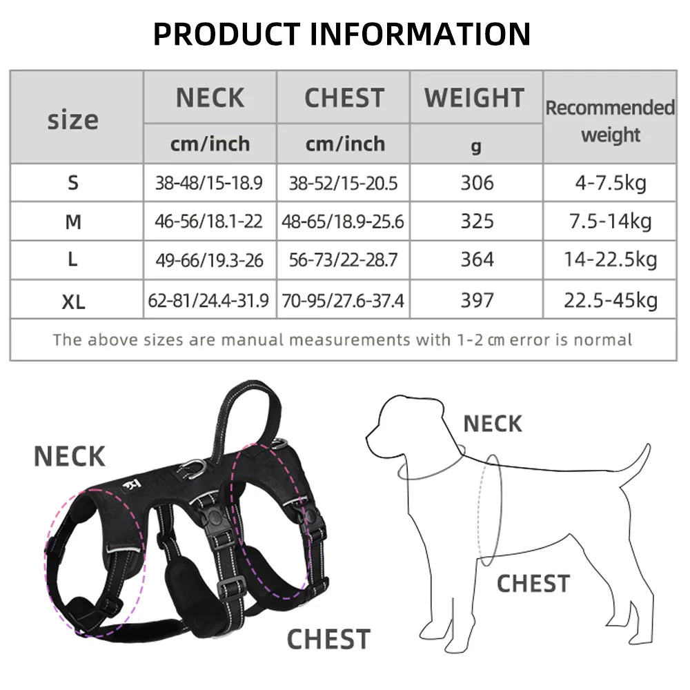 No Pull Large Dog Harness Vest