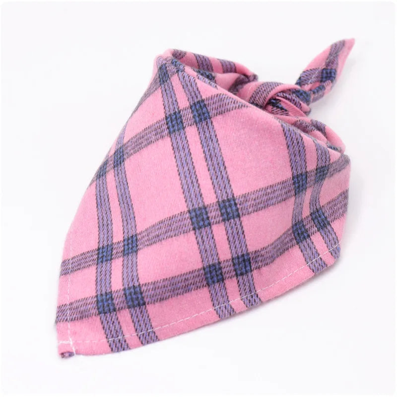 30/50 PCs Dog Plaid  Bandanna