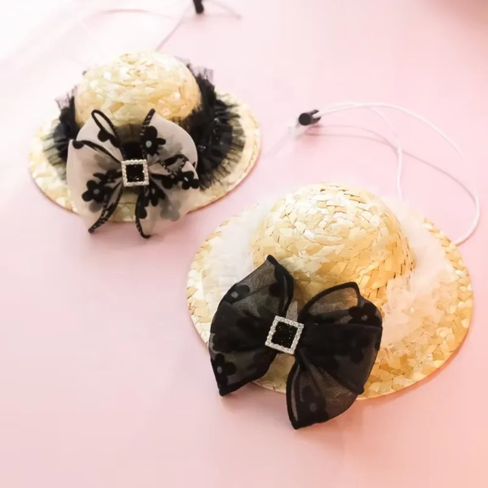 Pet  Hat Clothes Accessories Weave Lace