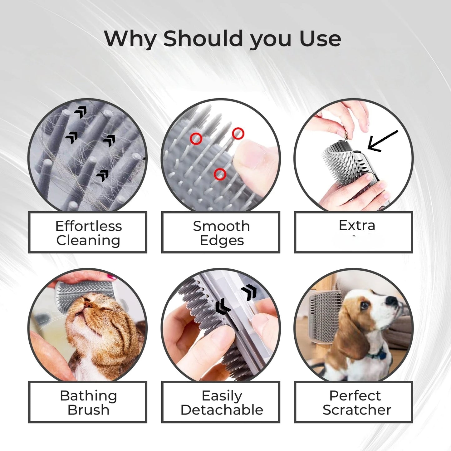 Pet Self-Cleaning Massager and Comb