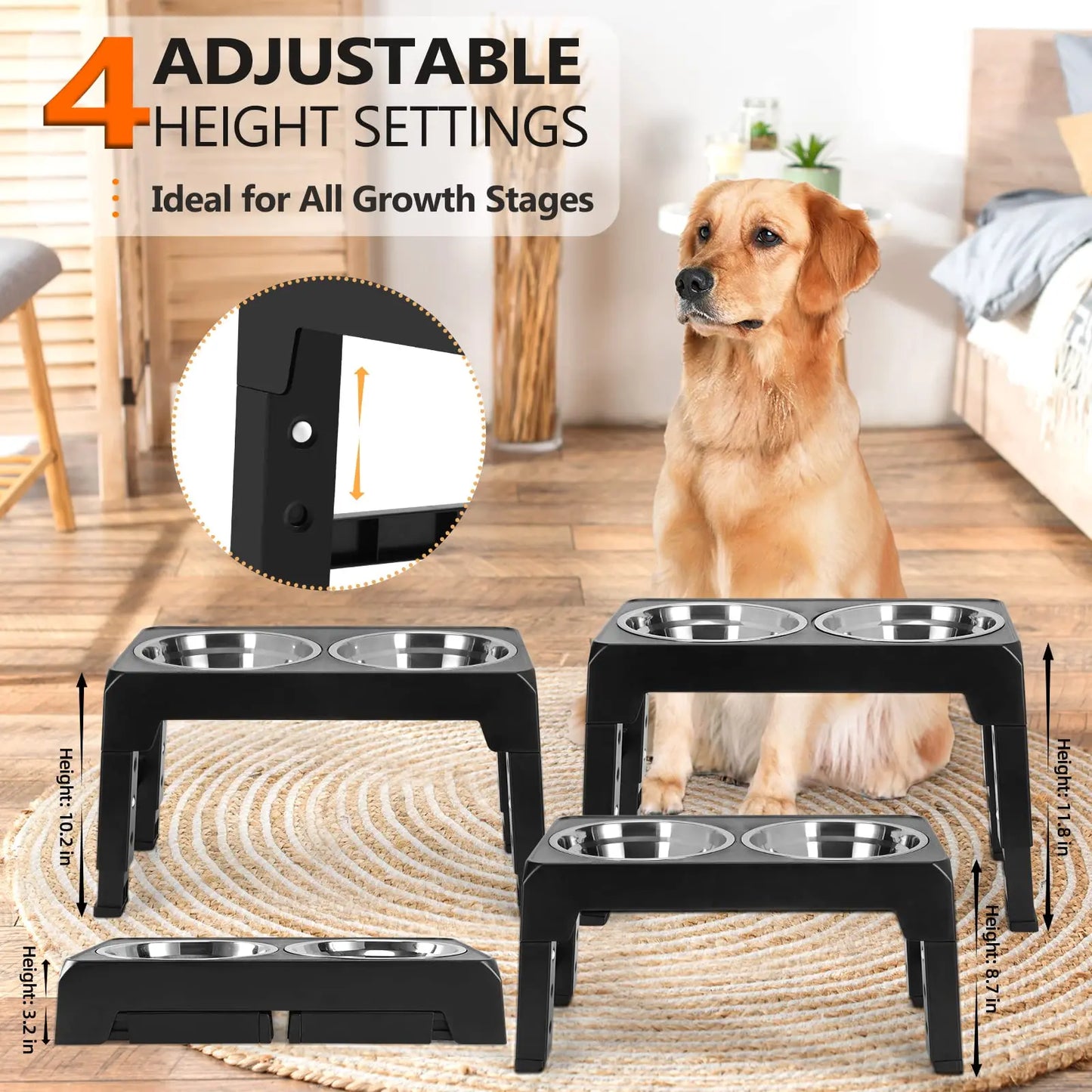 Elevated Dog Feeder Bowls