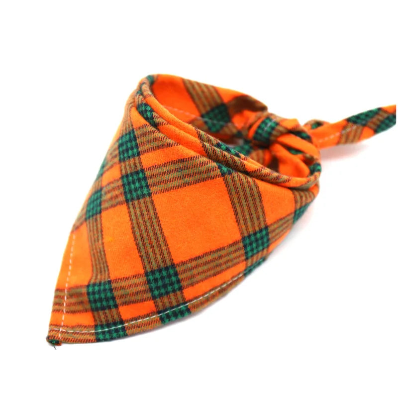 30/50 PCs Dog Plaid  Bandanna