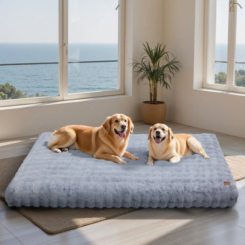 Ultra Plush Dog Bed Soft  Cushion  Washable Mat