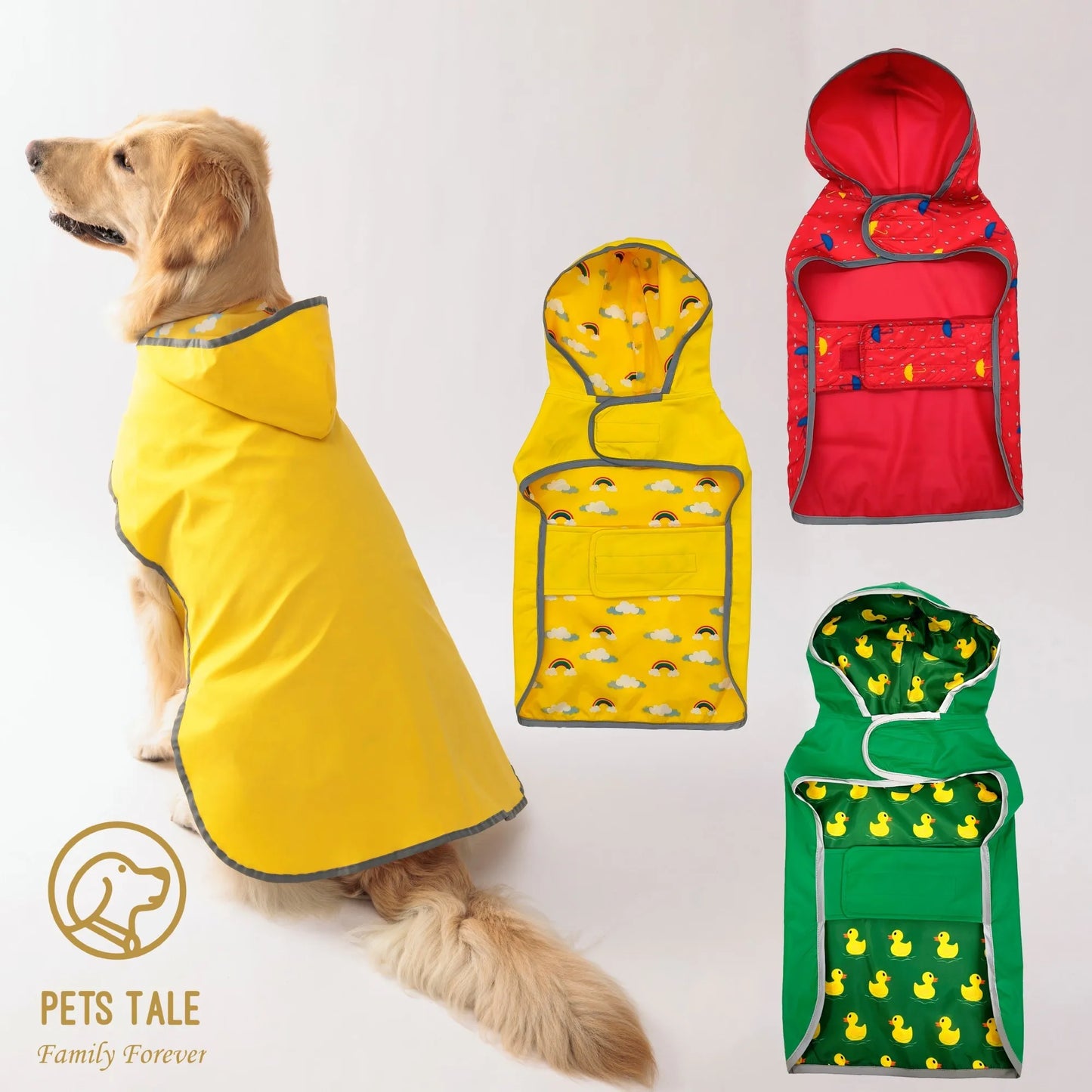 Double-Layer Yellow Raincoat With Two-Way Wear!