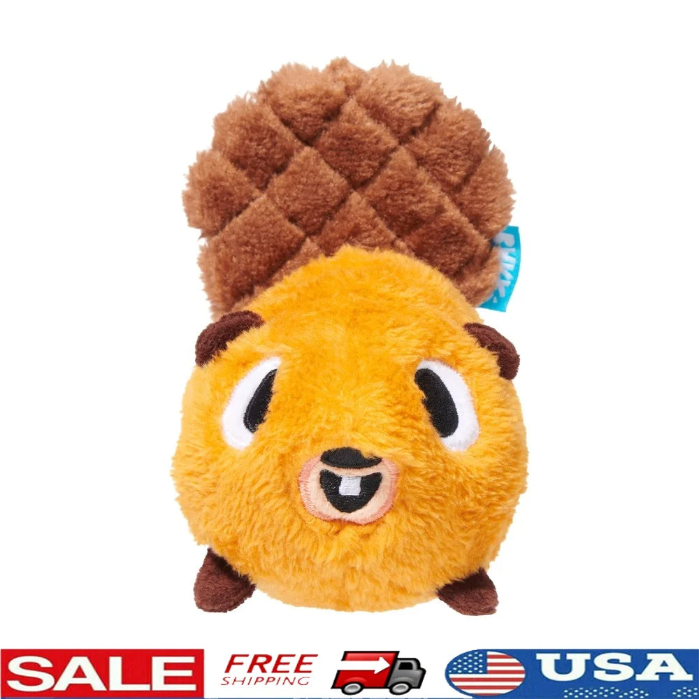 Plush Beaver Dog Toy with Squeaker