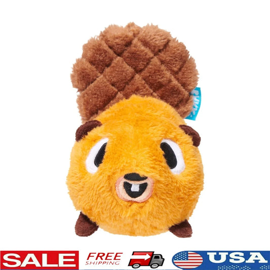 Plush Beaver Dog Toy with Squeaker