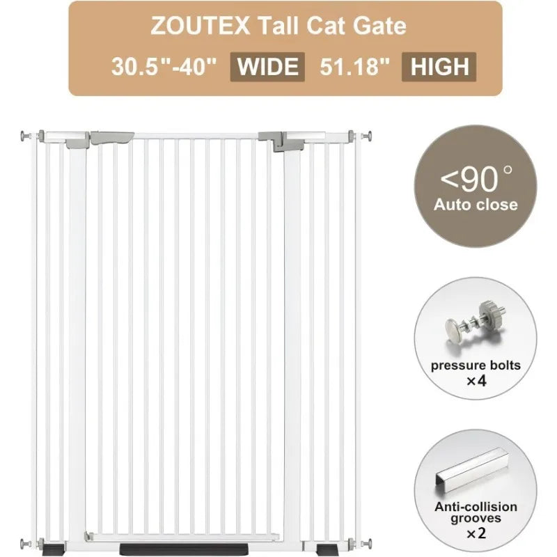 Extra Tall Cat Gate for Doorway,