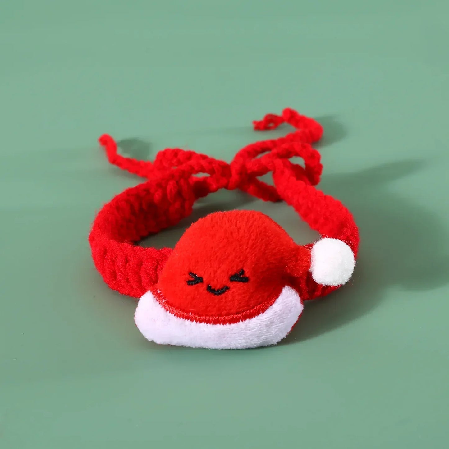 Cute Santa Claus Pattern Pet Bow Bell Collar for Dog Cats Accessories Supplies Holiday Christmas Dog Collar Pet Supplies