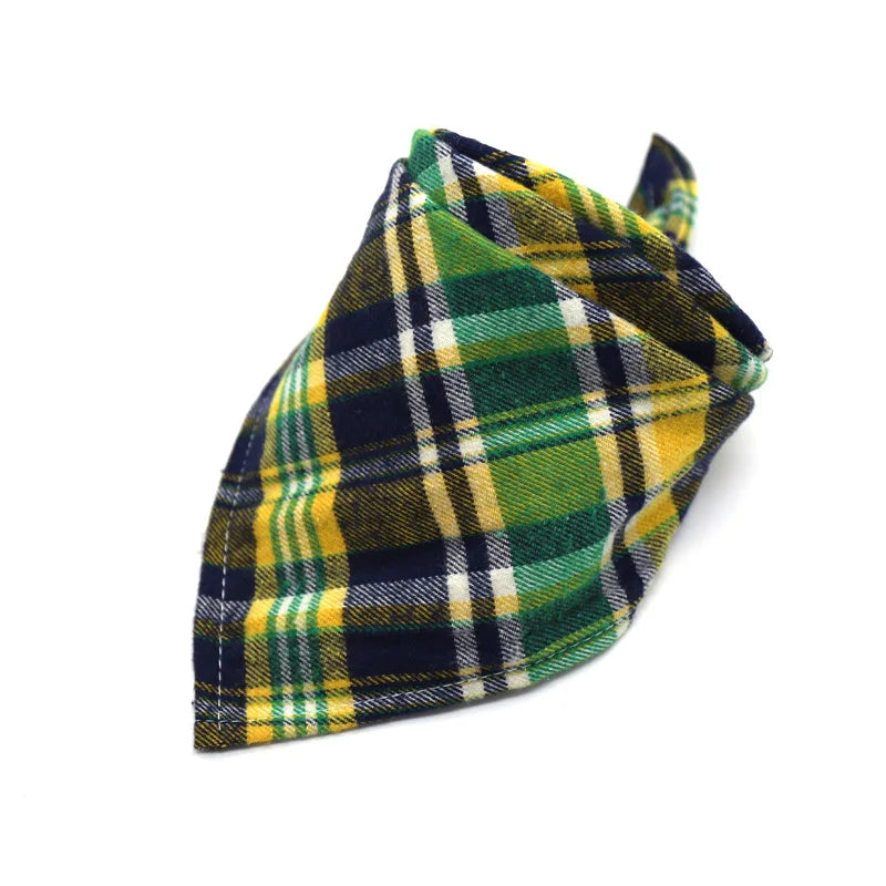 30/50 PCs Dog Plaid  Bandanna