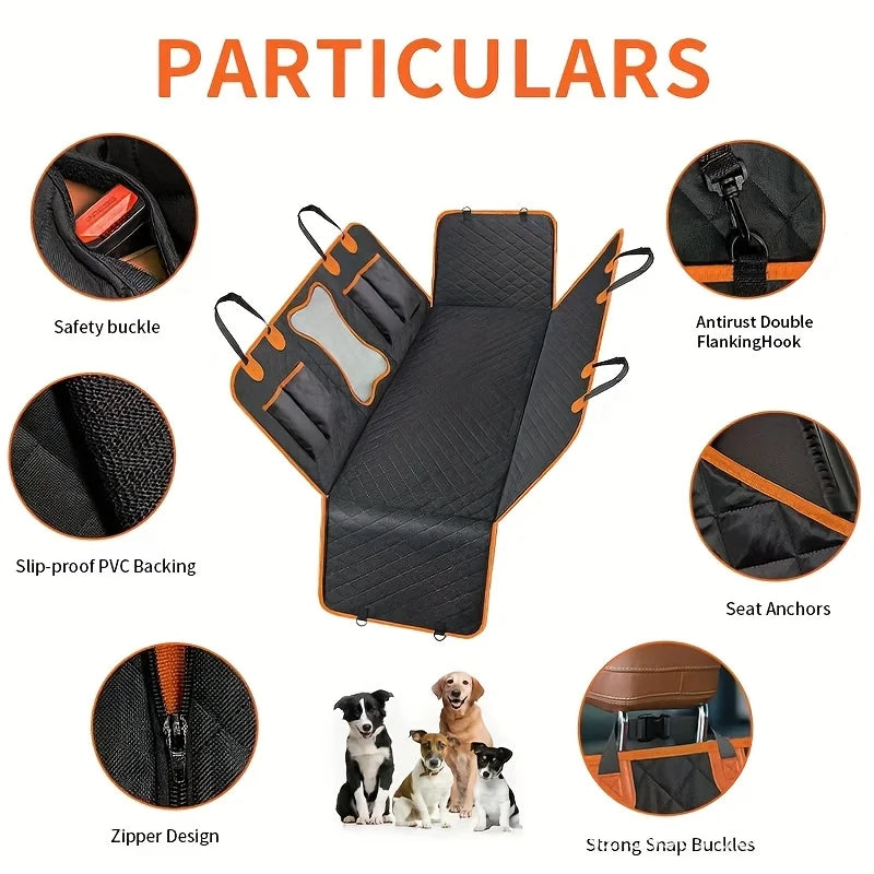 Pet Heavy Duty Scratch  Back Seat Cover for Cars