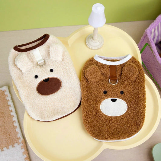 Cute Bear Pattern Washable Pet Winter Clothes