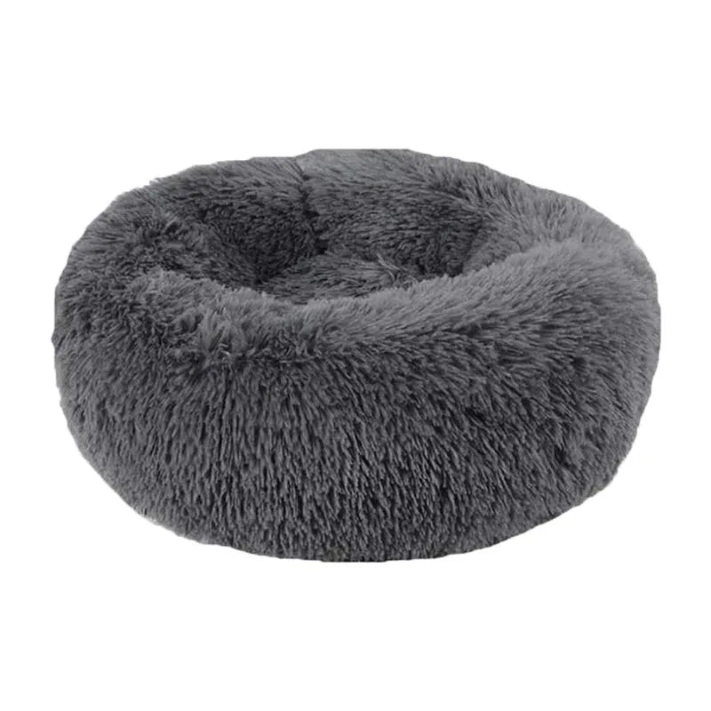 Round Long Plush Beds for Dog Cat