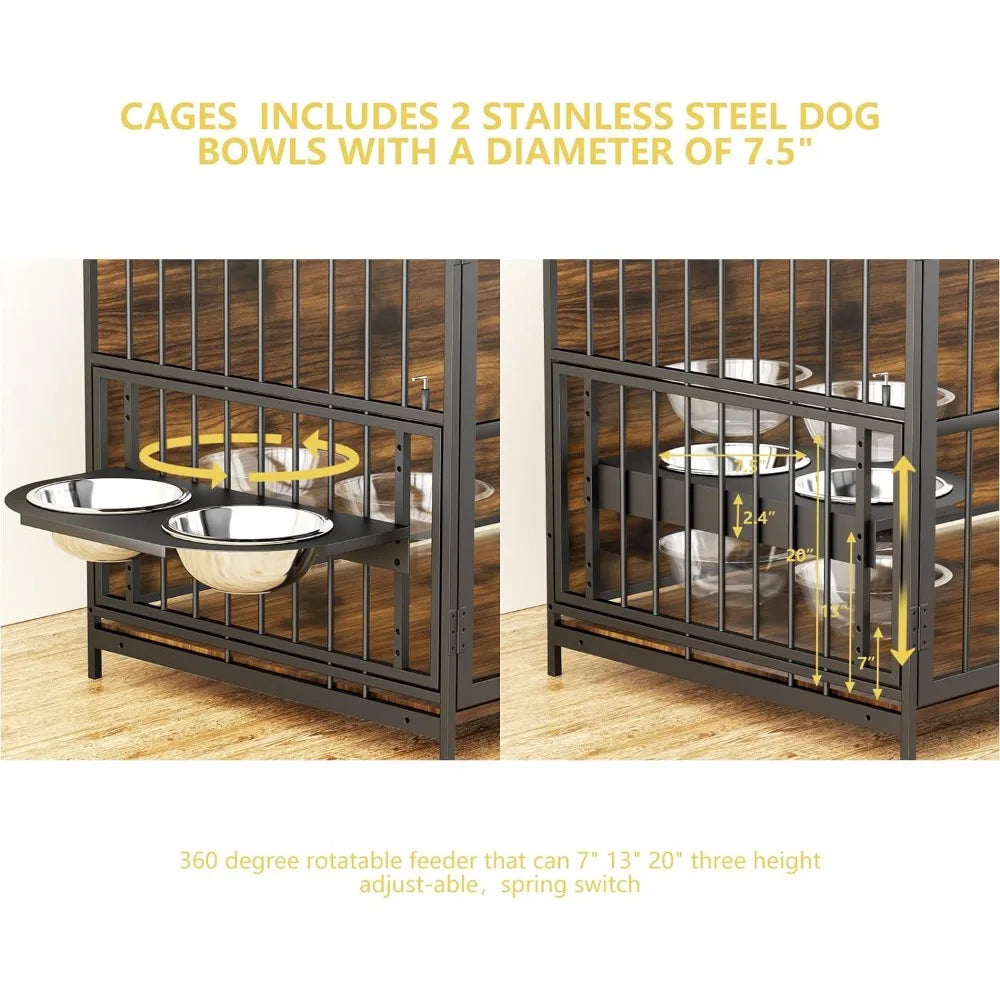 Adjustable Stainless Steel  Pet Supplies Cage Kennel