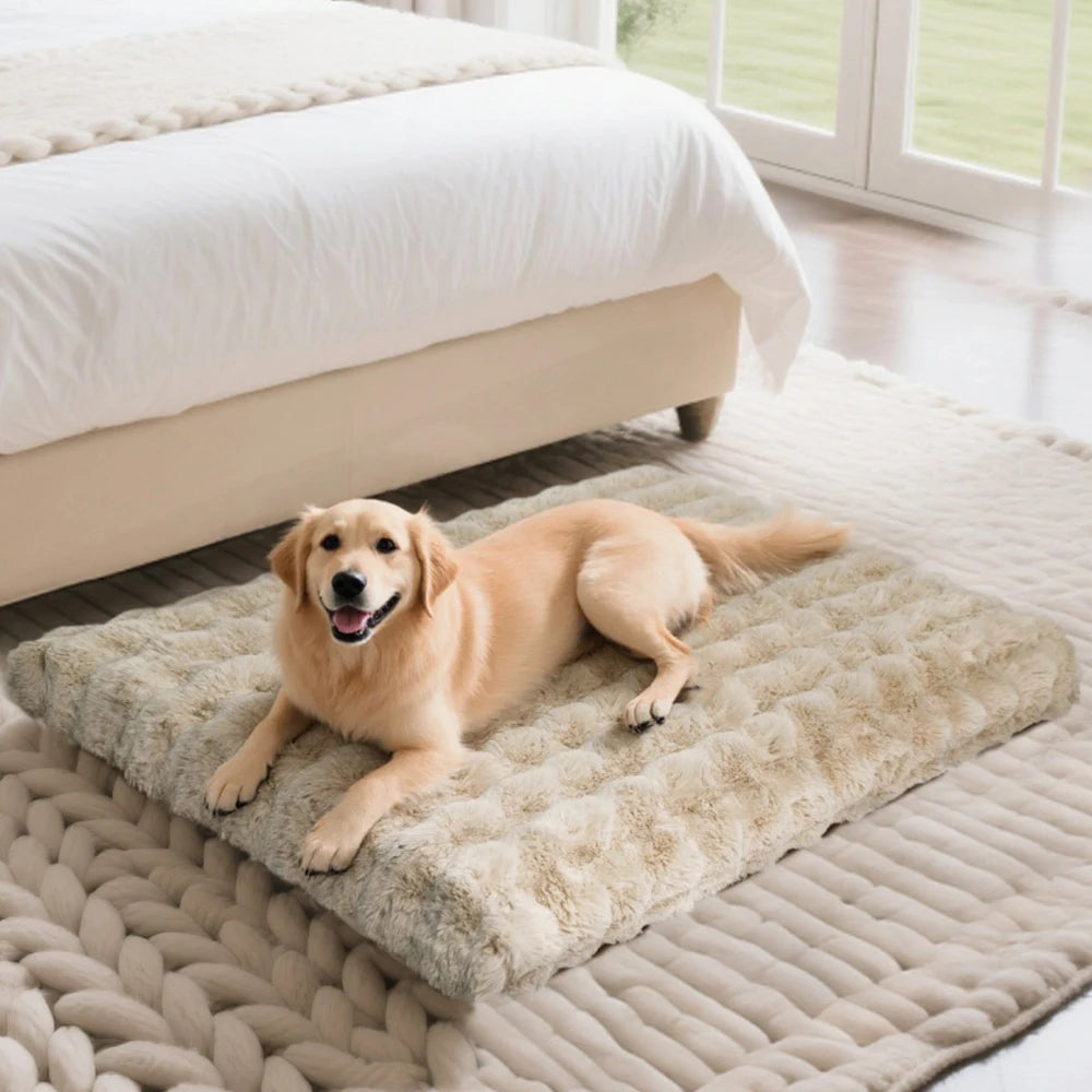 Ultra Plush Dog Bed Soft  Cushion  Washable Mat