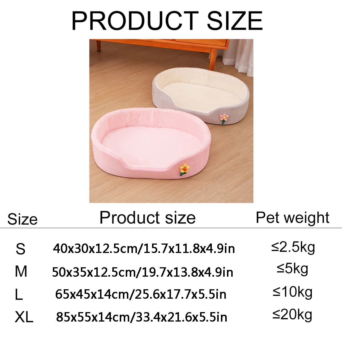 Dog Cushion Soft Pet Basket Sofa Washable Medium Dog Kennel