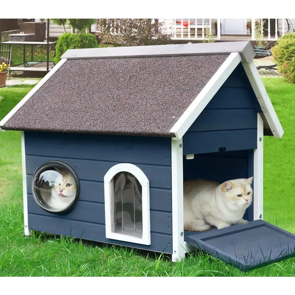 Cat House  Escape Door and Clear Windows