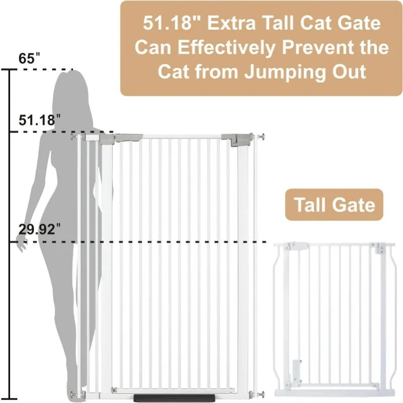 Extra Tall Cat Gate for Doorway,