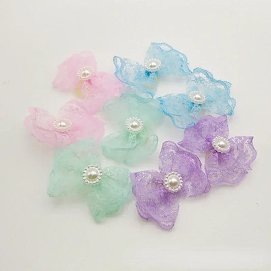 Pet Rubber Band Head Jewelry Non-elastic Lace