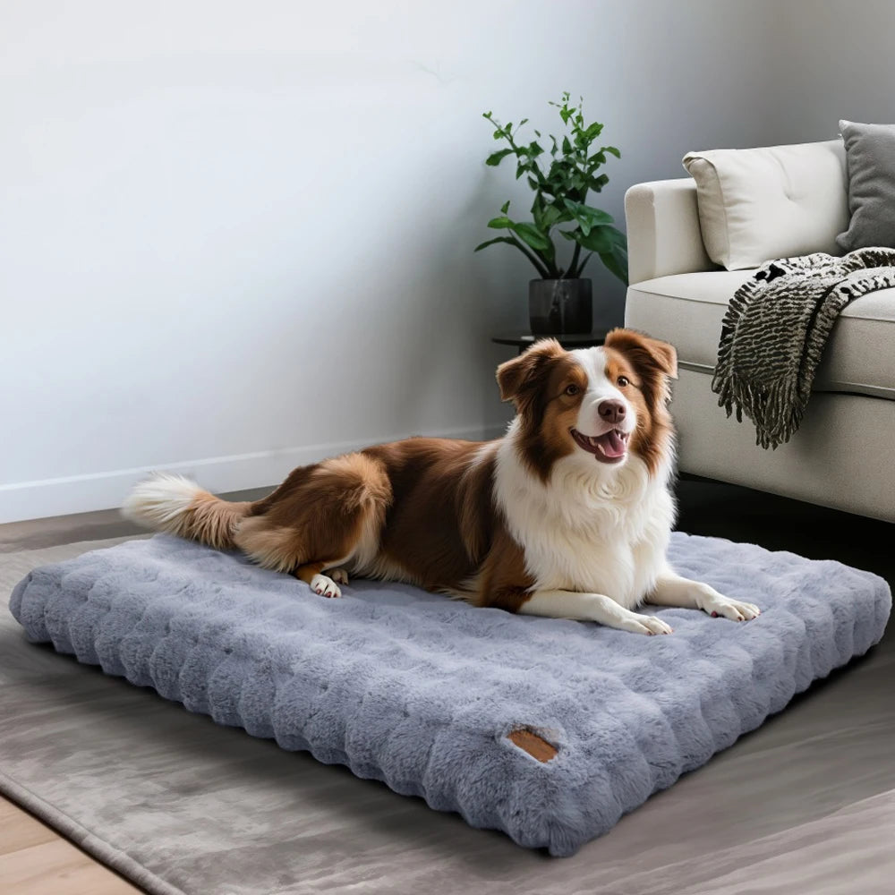 Ultra Plush Dog Bed Soft  Cushion  Washable Mat