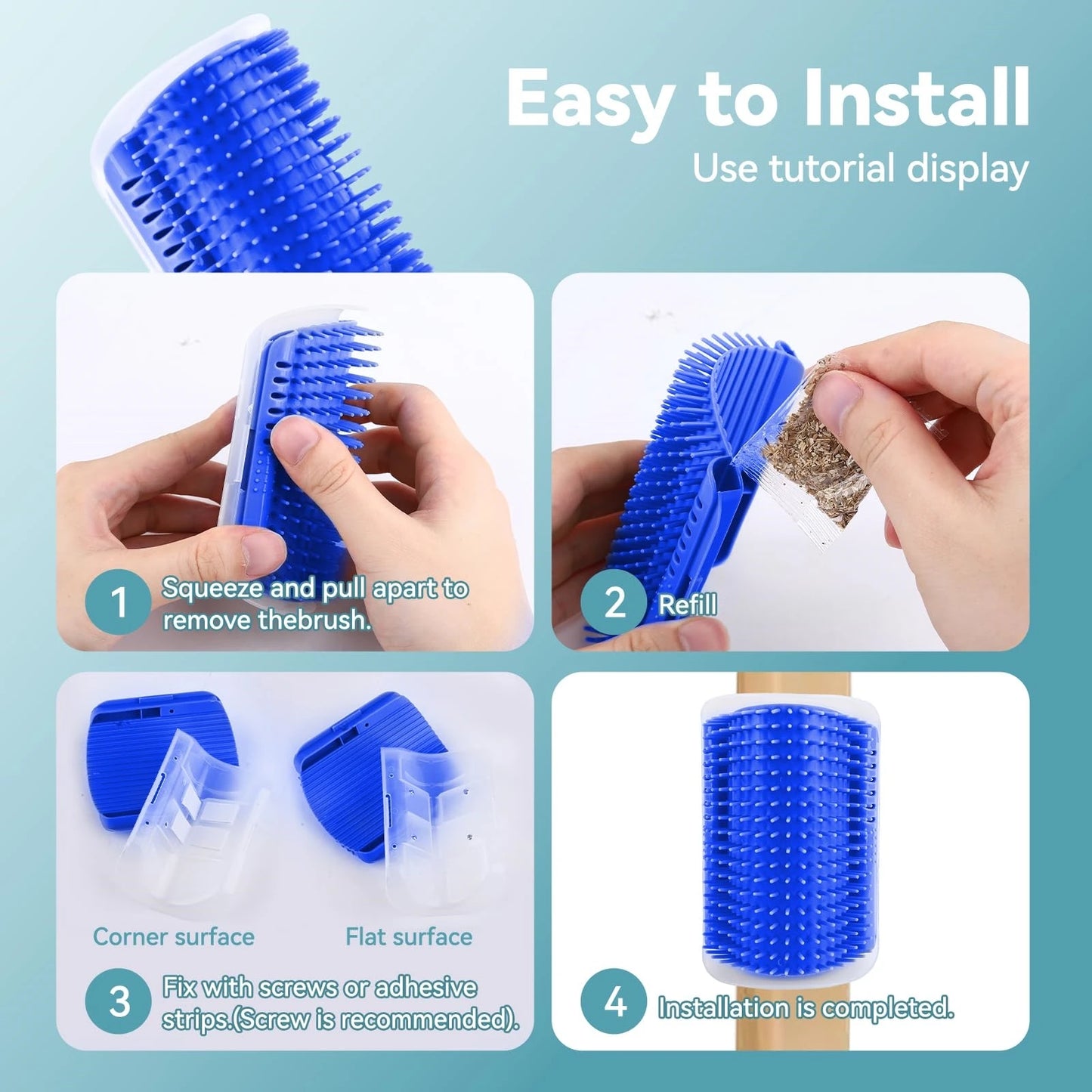 Pet Self-Cleaning Massager and Comb