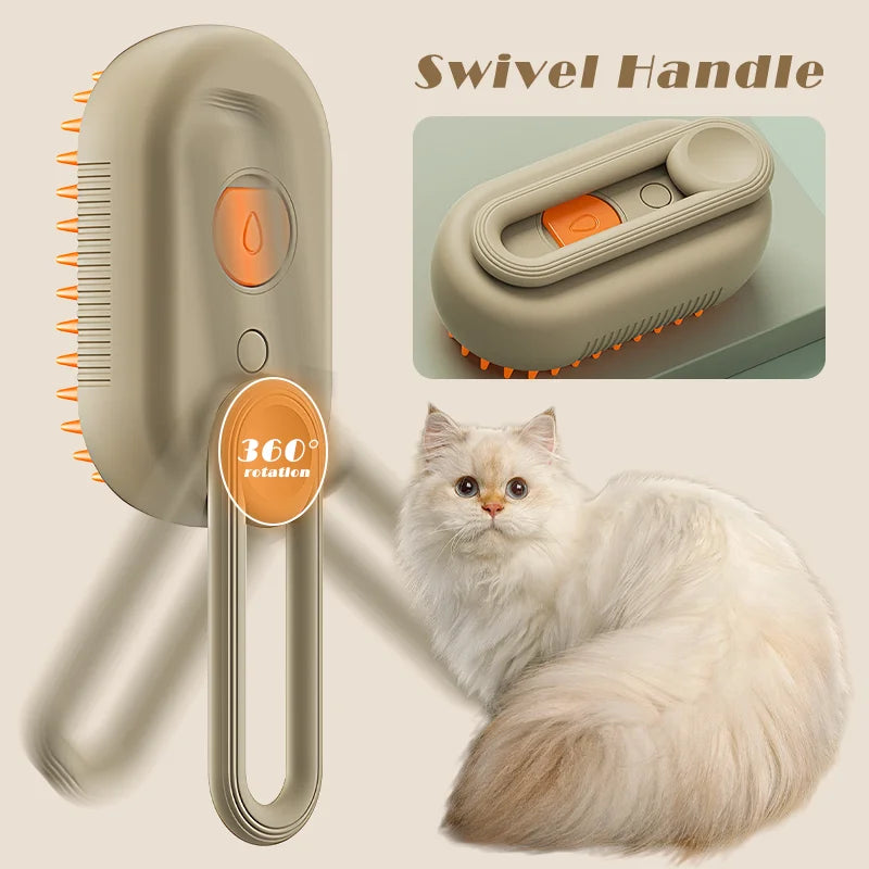 Pet Steam  Cat and Dog Brush Cleaning