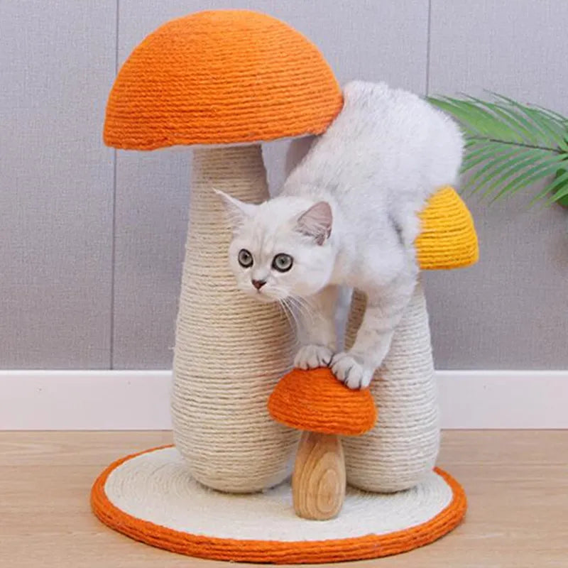 Cat Scratch Mushroom Cat Climbing Frame Cats Scratcher Mushroom Scratching Post for Cats Claw Grinding Sofa Protector Pet Toys