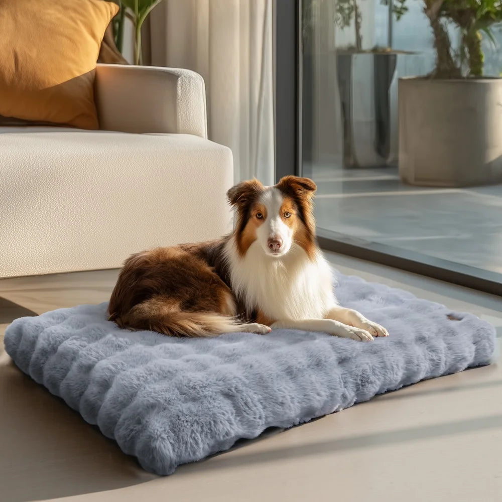 Ultra Plush Dog Bed Soft  Cushion  Washable Mat