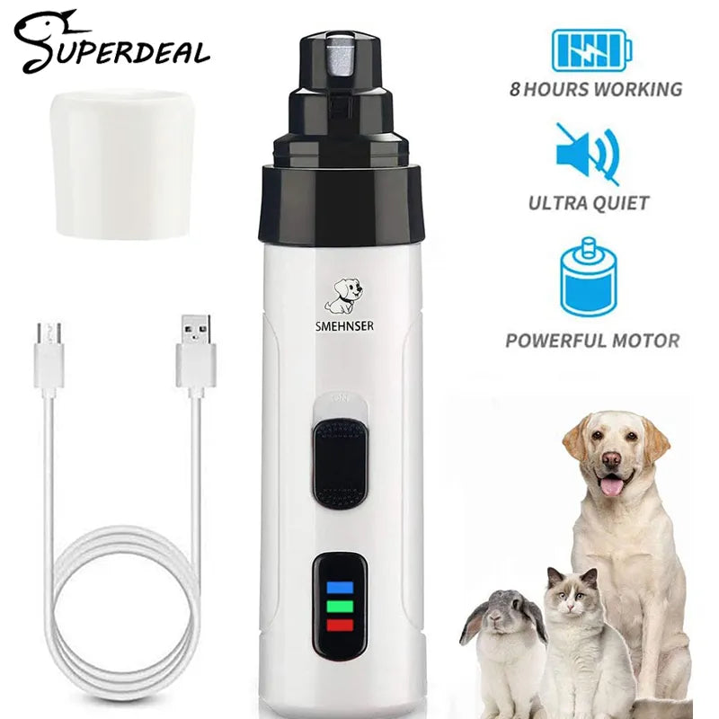 Painless USB Charging Dog Nail Grinders Rechargeable