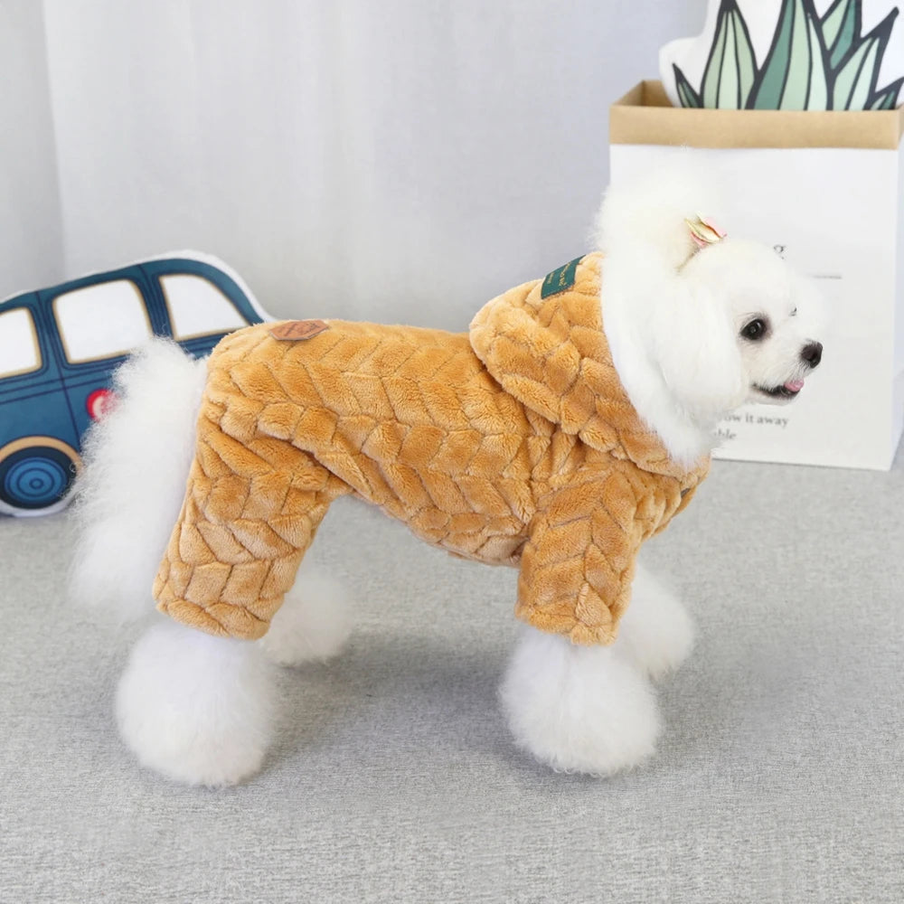 Winter Warm Fleece Dogs Jumpsuits