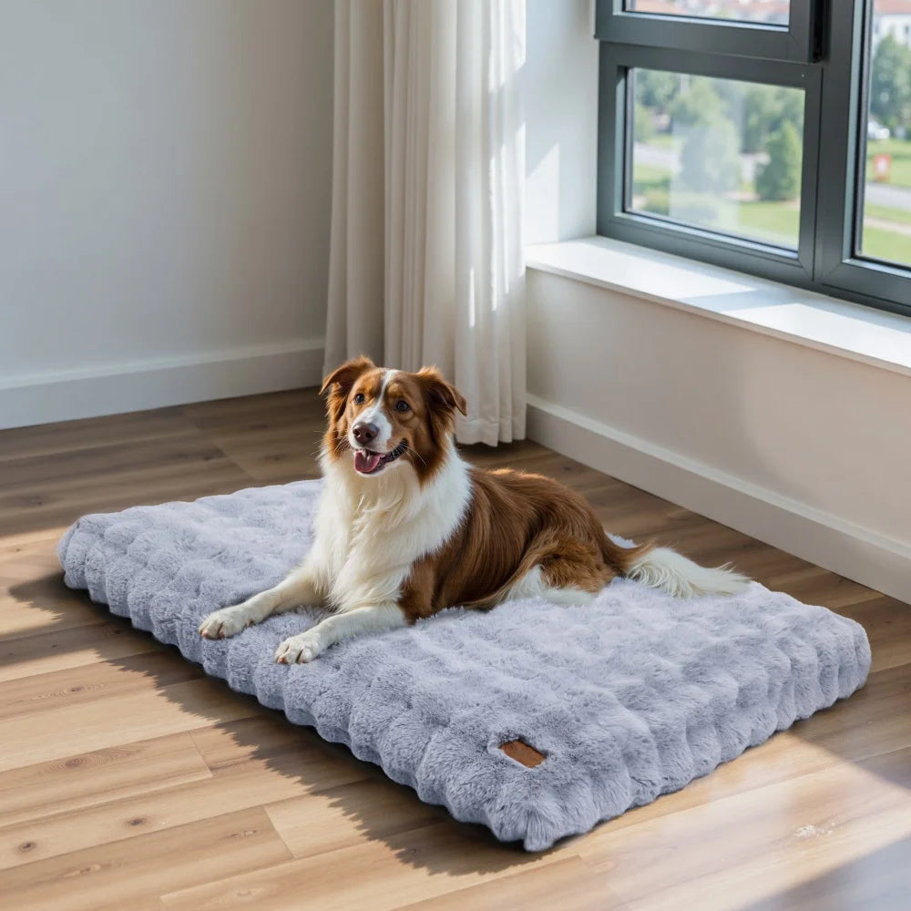 Ultra Plush Dog Bed Soft  Cushion  Washable Mat