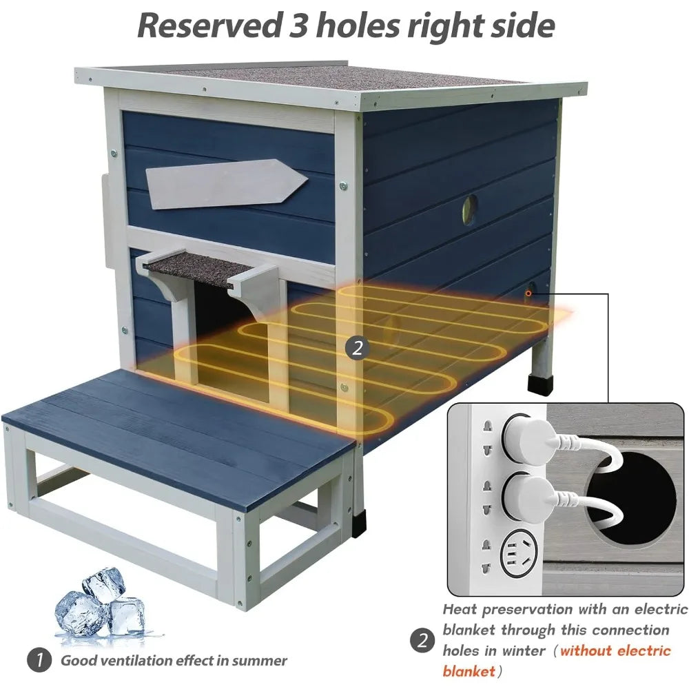 Outdoor Cat Shelter With Escape Door