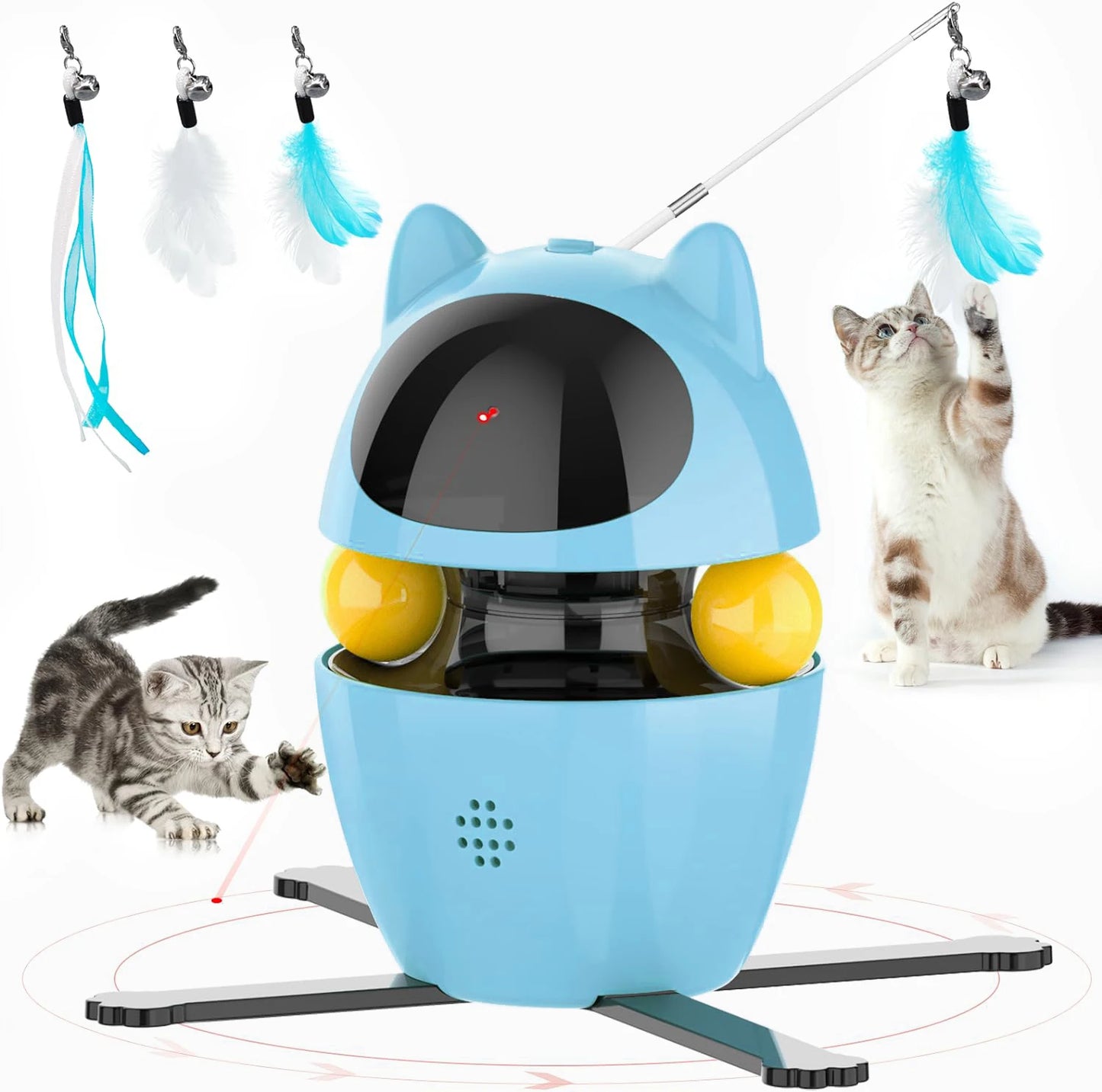 Cat Toys Indoor Electric Interactive Ball and Feather