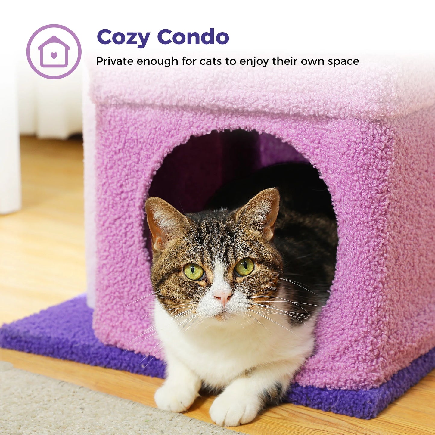 Small Cat Tree with Cozy Condo Tower