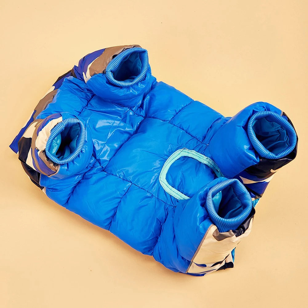 Autumn Winter Pet Dog Padded Coat Super Warm Jacket Thicken Reflective Dog Clothes Waterproof Puppy Jumpsuits Pet Dog Clothing