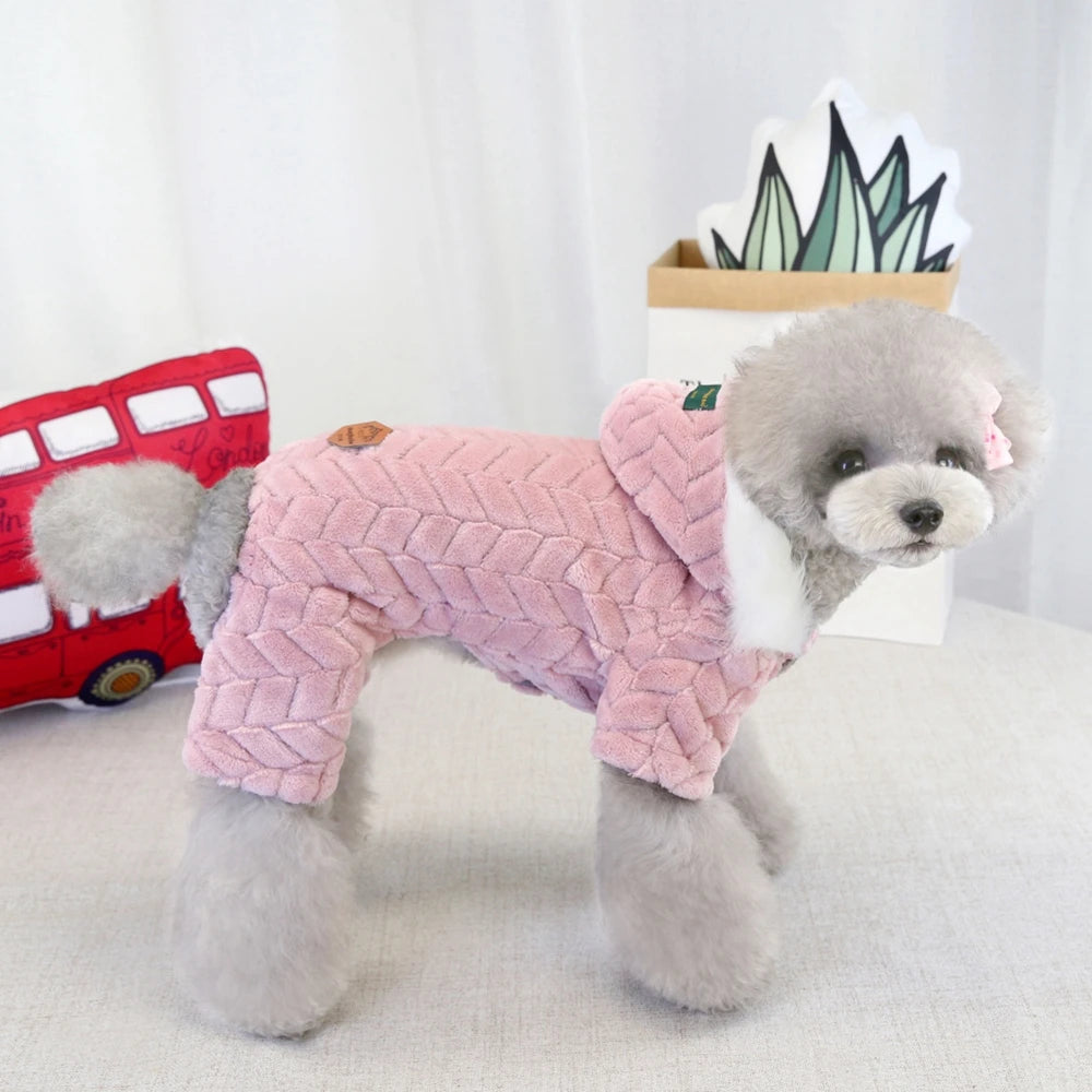 Winter Warm Fleece Dogs Jumpsuits