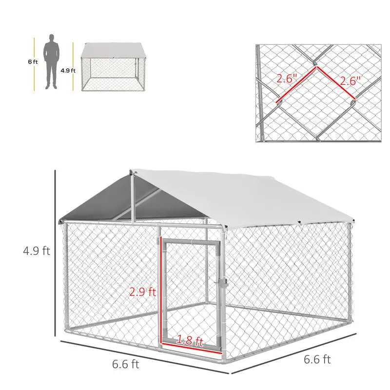 Large Outdoor Dog Kennel, Heavy-Duty