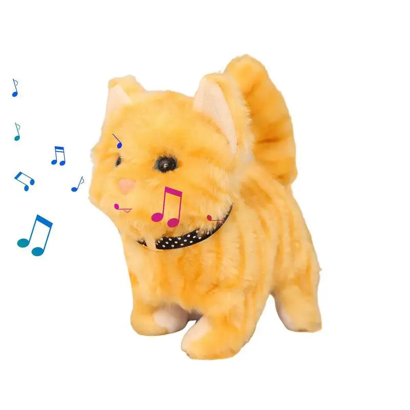 Electric Cat Plush Barking Walking Toy