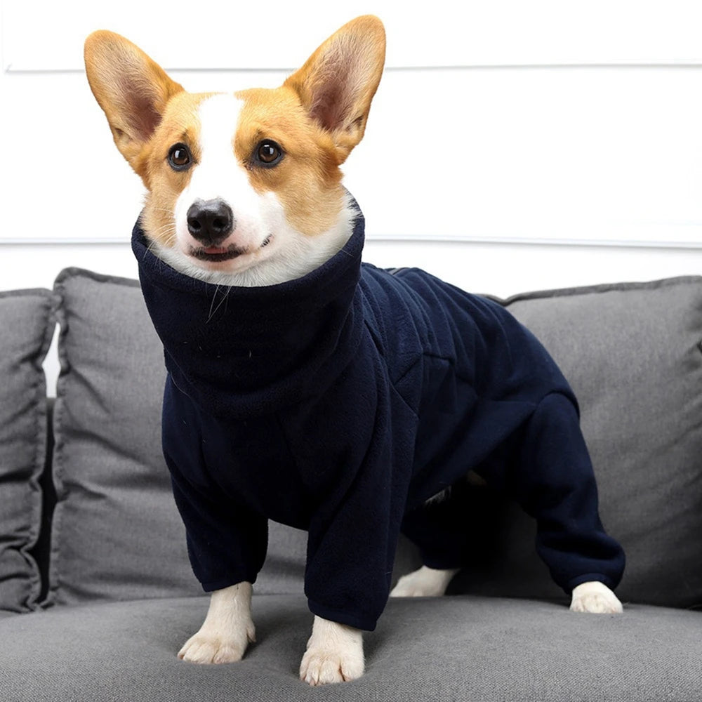 Winter Warm Dog Clothes Thick Fleece Dog Coat for Small Medium Large Dogs Adjustable Pet Hoodies Male/Female Overalls Outfit