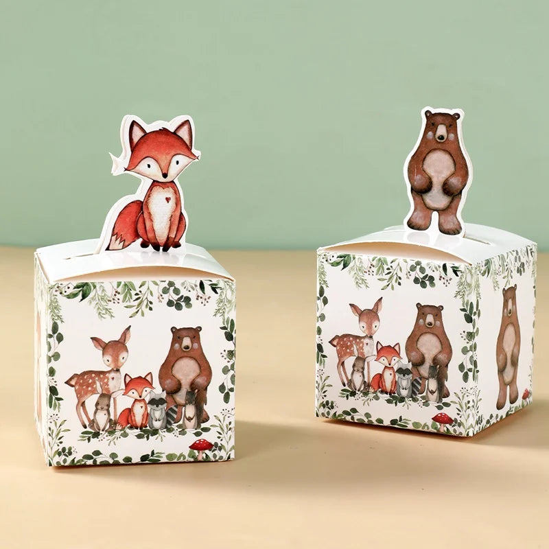 24pcs Woodland Animal Candy Boxes