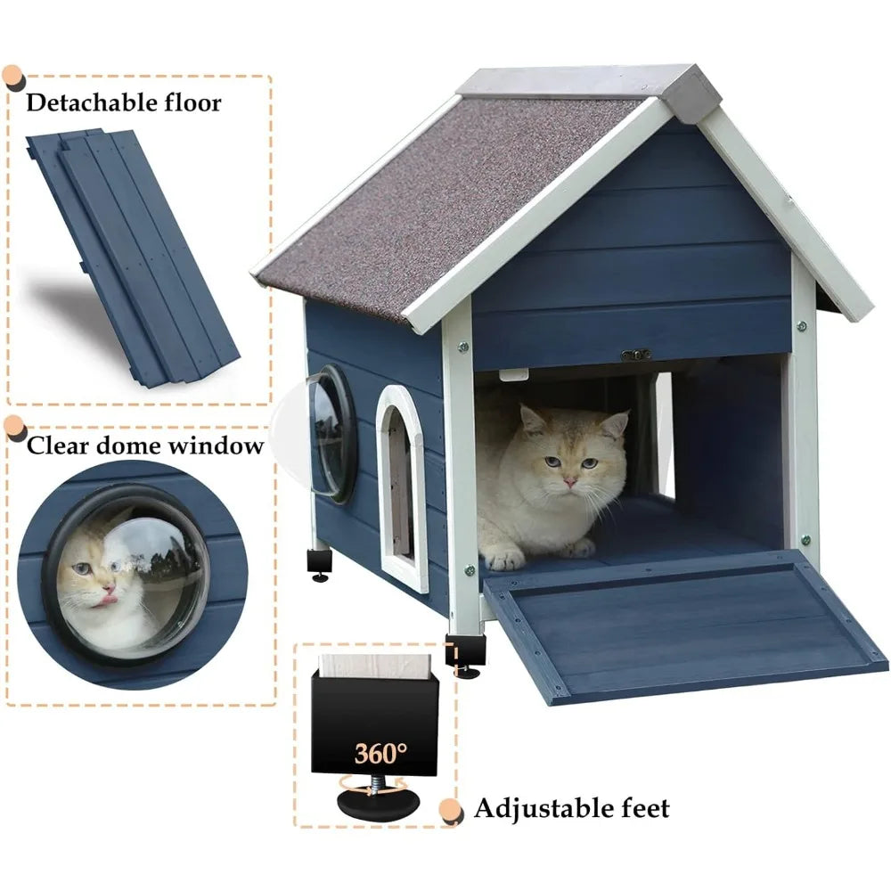 Cat House  Escape Door and Clear Windows