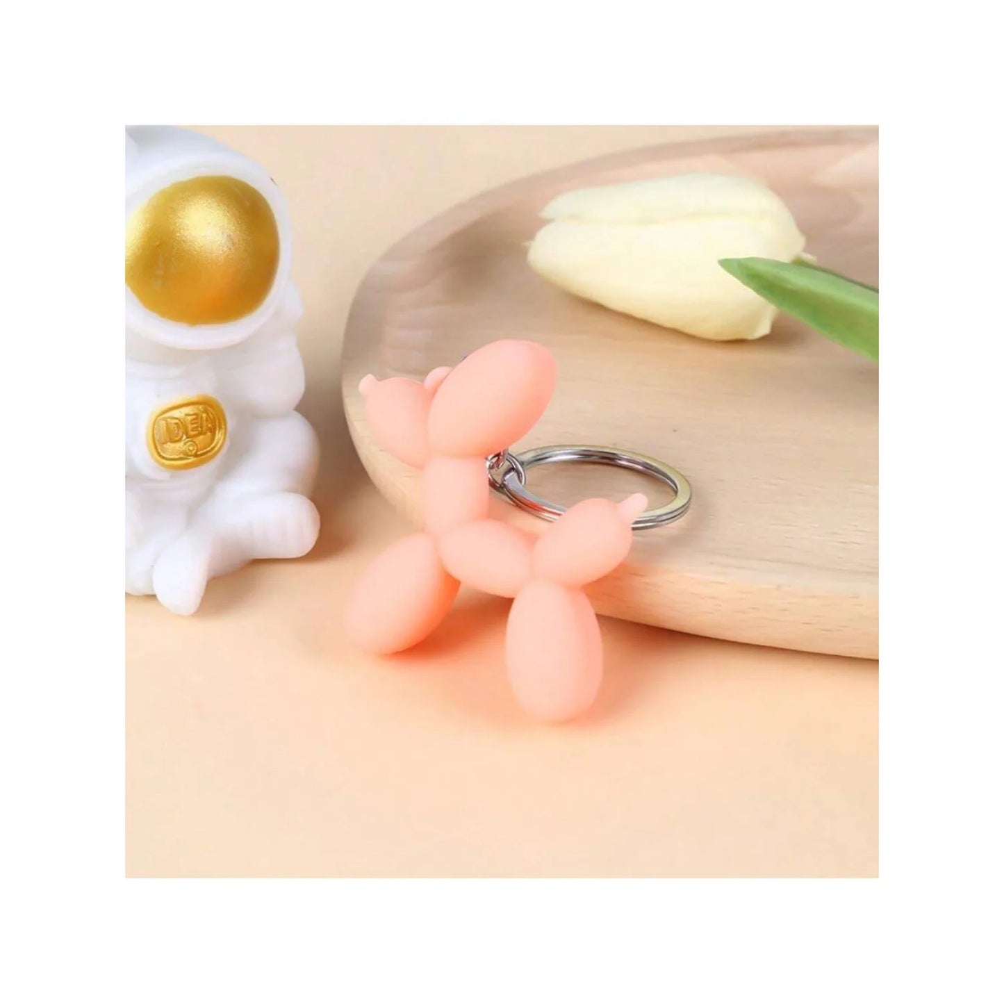 1 pc PVC Balloon Dog Shaped Key-chain