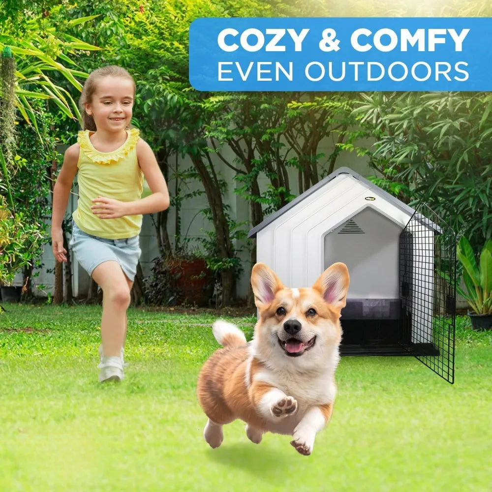 Dog kennel for outdoor and indoor use