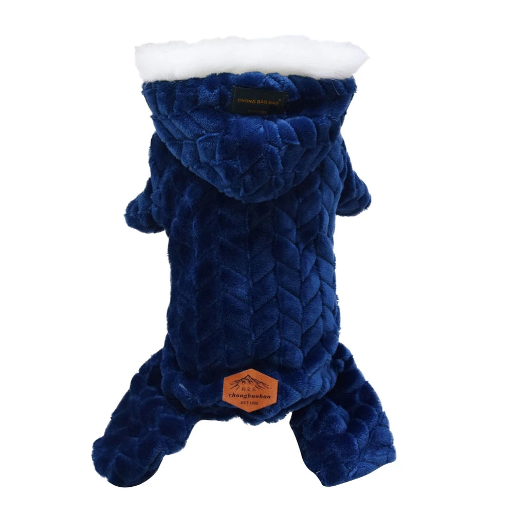 Winter Warm Fleece Dogs Jumpsuits