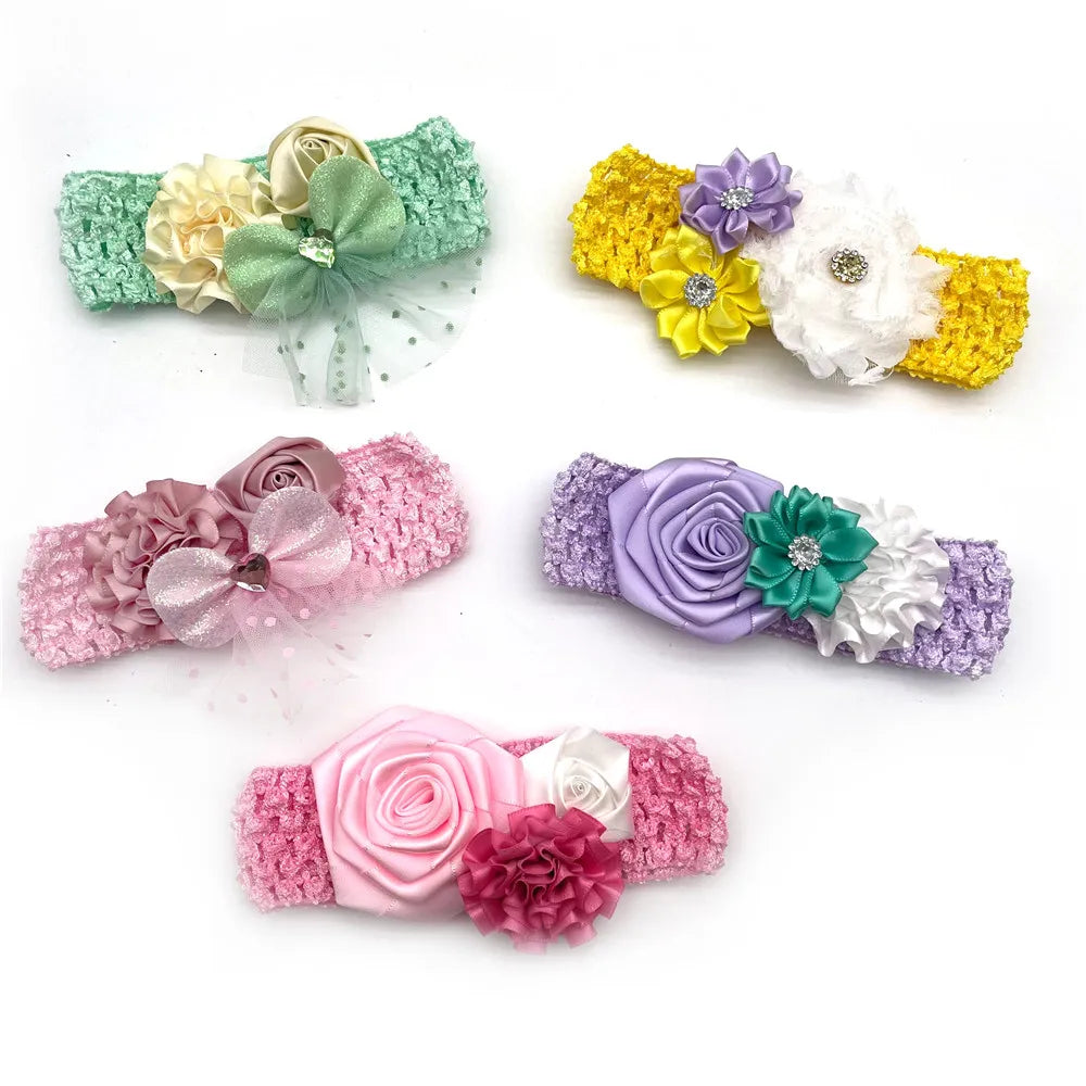 Pet Dog Flowers Bows with Elastic Band