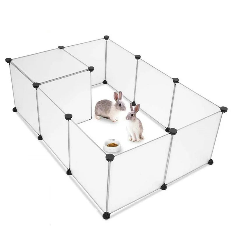 Playpen DIY Small Pet Freely Combined Foldable Dog Cage Yard Fence for Dog Cat Kitten Rabbit Guinea Pig Bunny Hedgehogs