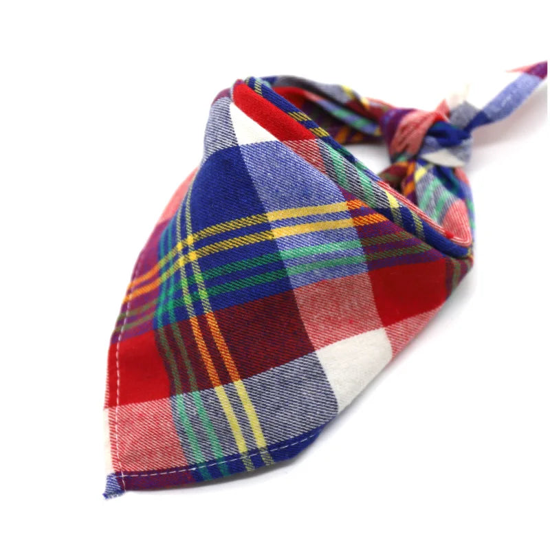 30/50 PCs Dog Plaid  Bandanna