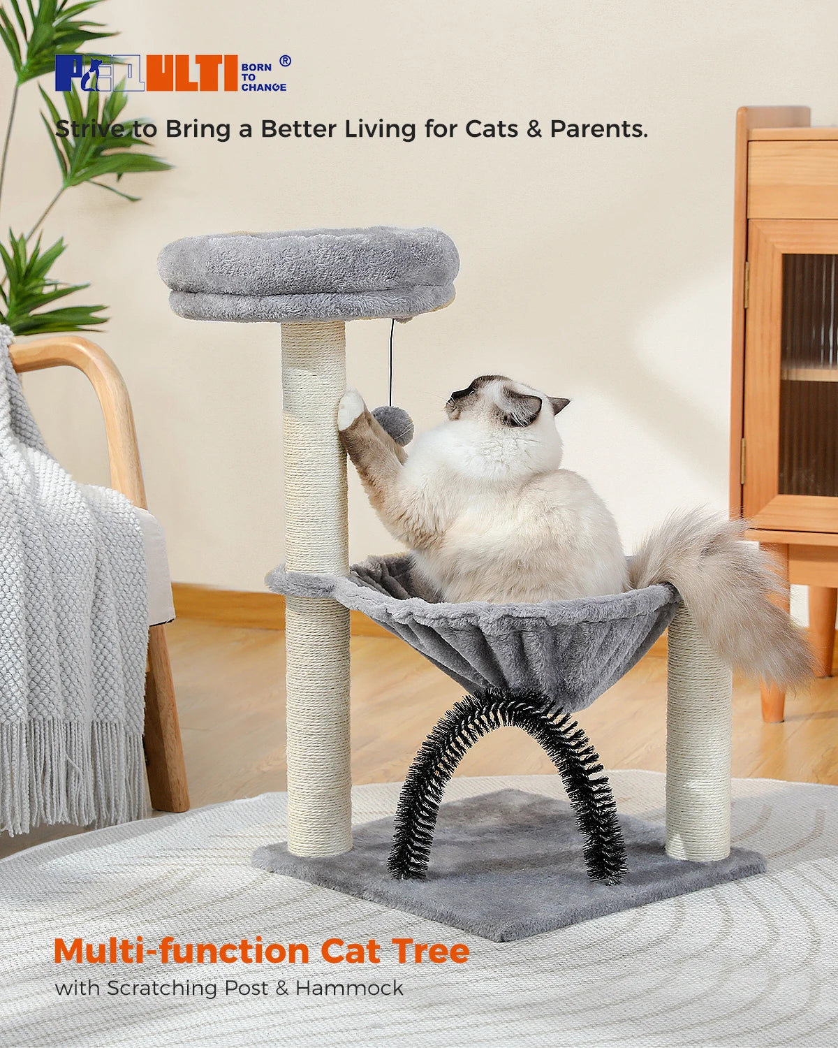 Cat Tower Plush Hammock